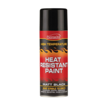 Everbuild 400ml Matt Black Heat Resistant Aersol Spray Paint